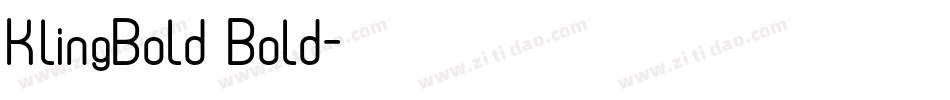 KlingBold Bold字体转换